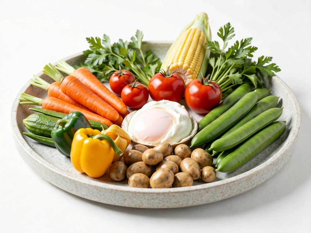Assiette équilibrée et colorée